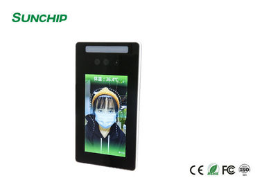LCD Digital Signage Display Facial Recognition Infrared Thermometer For Entrance Exit