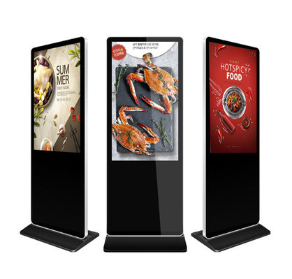 43 49 55 Inch LCD Advertising Displays High Brightness Floor Standing Digital Signage