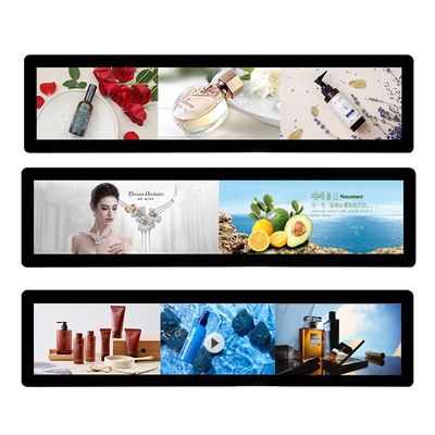 Ultra Wide Stretched Bar LCD Display Supermarket Shelf Edge HD Advertising Player