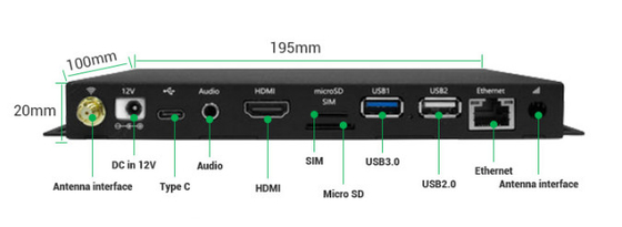 Customizied Media Player Digital Signage Box RK3288 4K Android HD 7-10 OS System USB WIFI BT Ethernet 4G