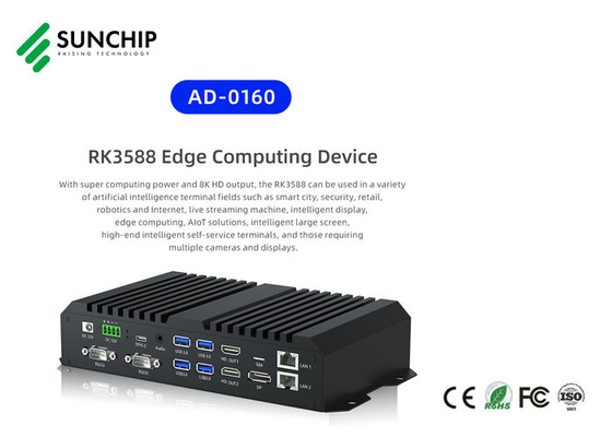 RK3588 8K Edge Computing Device Android 12 NPU 6 Tops Industrial Control Player Box