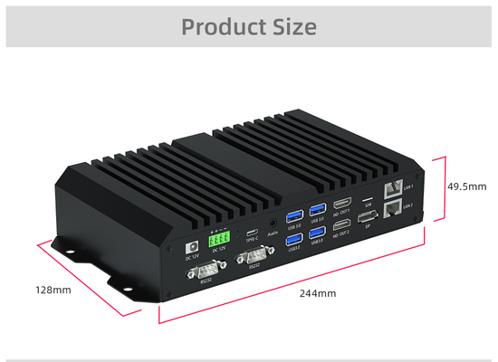 RK3588 Octa-Core Embedded Industrial Edge Computing AI NPU 6.0tops Box Android 12.0 media player box AIoT Box 2.4GHz