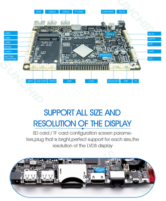 RK3399 4K LVDS Embedded System Board Android Infrared Touch Interface